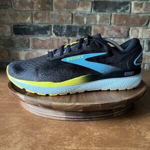 Brooks Ghost 16 Mens 12 2E Wide Black Road Running Cushioned Sneaker Shoes
